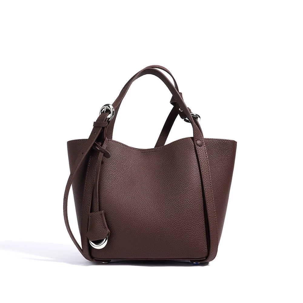 Women Luxury  Top Grain Cowhide Leather Shoulder Bags Genuine Leather Women's Handbags Leather Bags for Girls