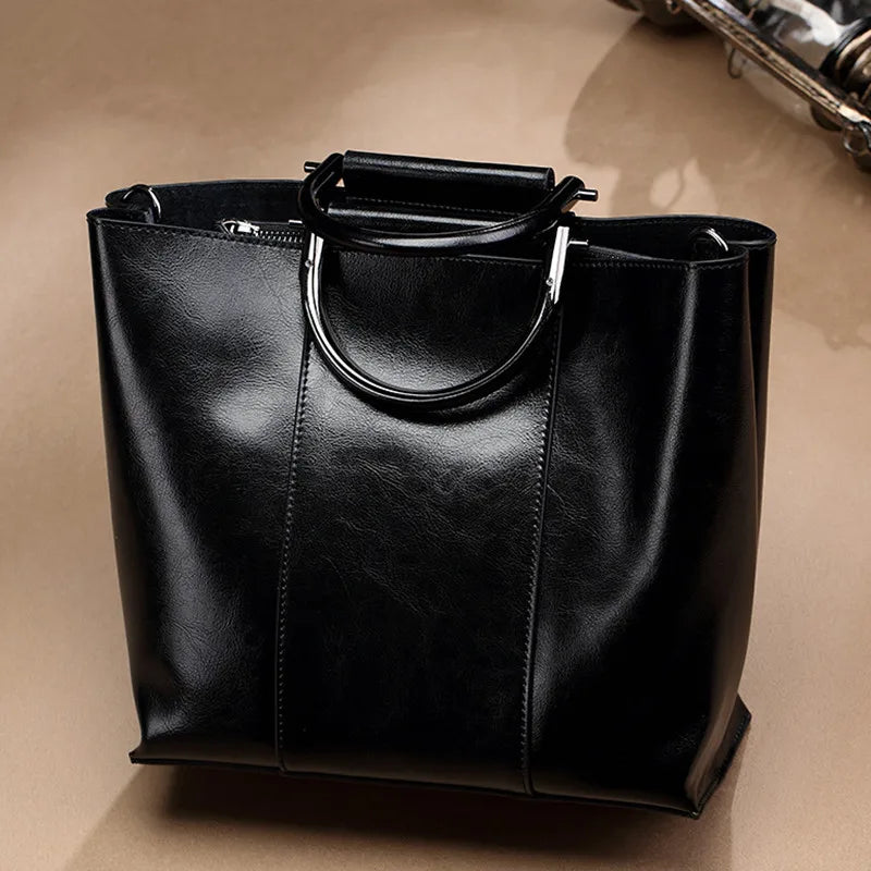2025  Hot Sale  Luxury Genuine Leather Women Shoulder Bag Office Lady Phone Paid Umbrella Key Cosmetic