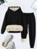 Women's  Set Winter Warm Hoodie Hooded Hoodie with Thick Fleece Hooded Cover Head Top