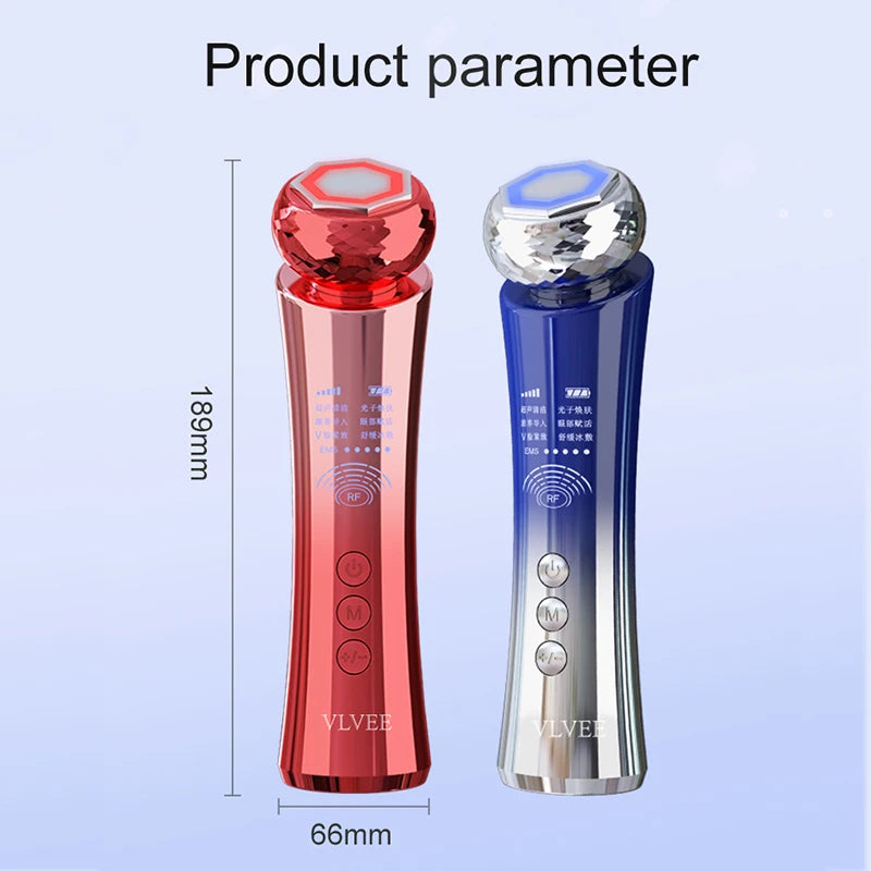 Hottest Sale Rf Beauty Instrument EMS Face Lifting Instrument Face Import and Export Tender Skin Instrument Cold and Hot
