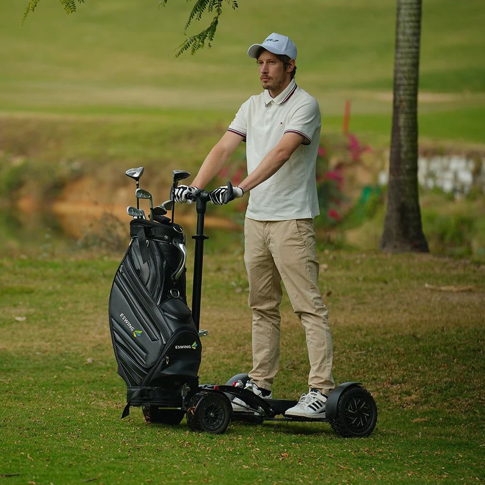 Eswing High Quality Mini Folding Golf Electric Trolley Foldable Push Cart Lightweight  Golf scooter For Sale