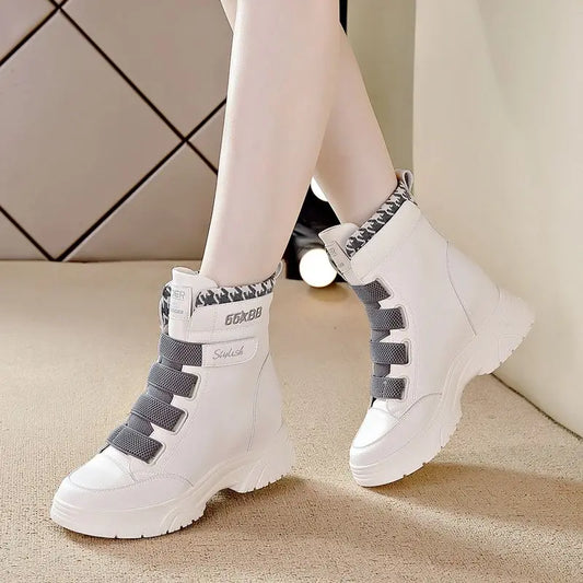 Winter Boots for Women High Quality Genuine Leather Ladies Boots Thick Casual Women Boots