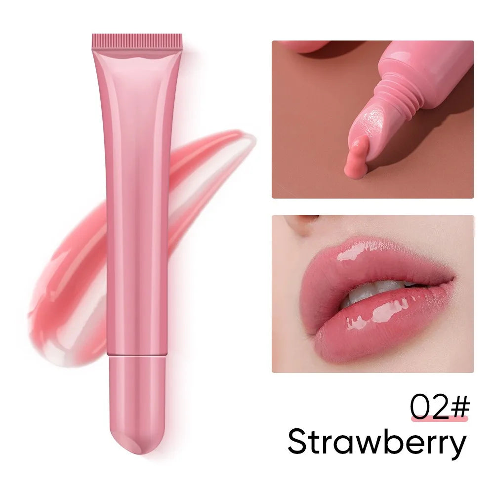 Hydrating Moisturizing Lip Balm With Vitamin E Vegan Glossy Peptide Lip Oil