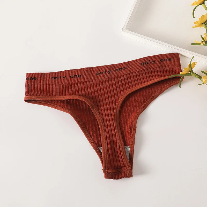 1PC Seamless G-String Panties Women's Underwear Female Underpants T-back Letter Belt Comfort Sexy Lingerie Shapewear Thongs