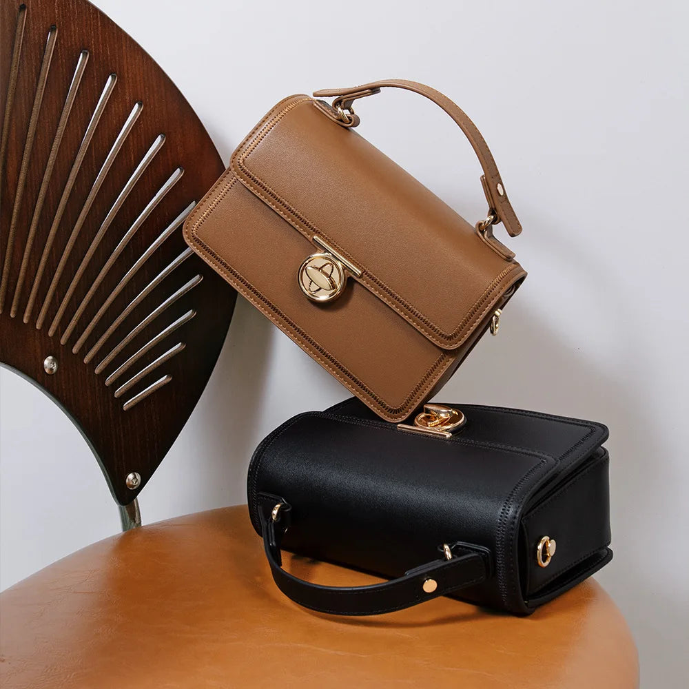 2025 Autumn Winter Women's Genuine Leather Handheld Shoulder Crossbody Bags Light Luxury High-End New Hot Selling Styles for Ladies