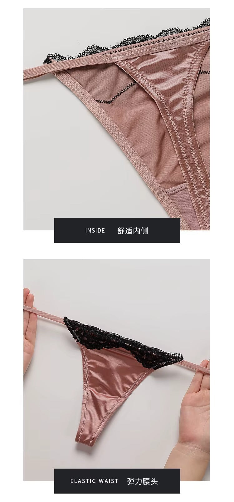 3PCS Women Hollow Out Underwear Women Panties Heart Accessory High Waist Sexy Secret Lace G-string Thong Brief Seamless Panty