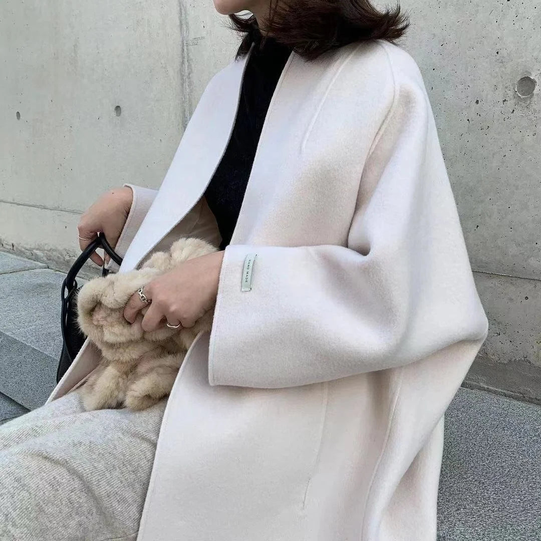 Popular Women's Wear 2025 Autumn/Winter New Coat Temperament Commuter Solid Color Korean Version Straight Tube Loose Fit