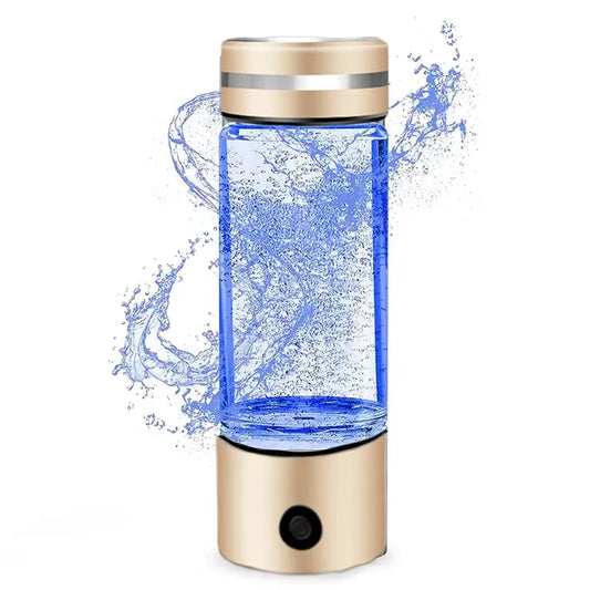 SPE PEM Platinum Coating H2 Water Ionizer 330ml Glass Hydrogen Bottle Water Molecular Hydrogen Water Bottle