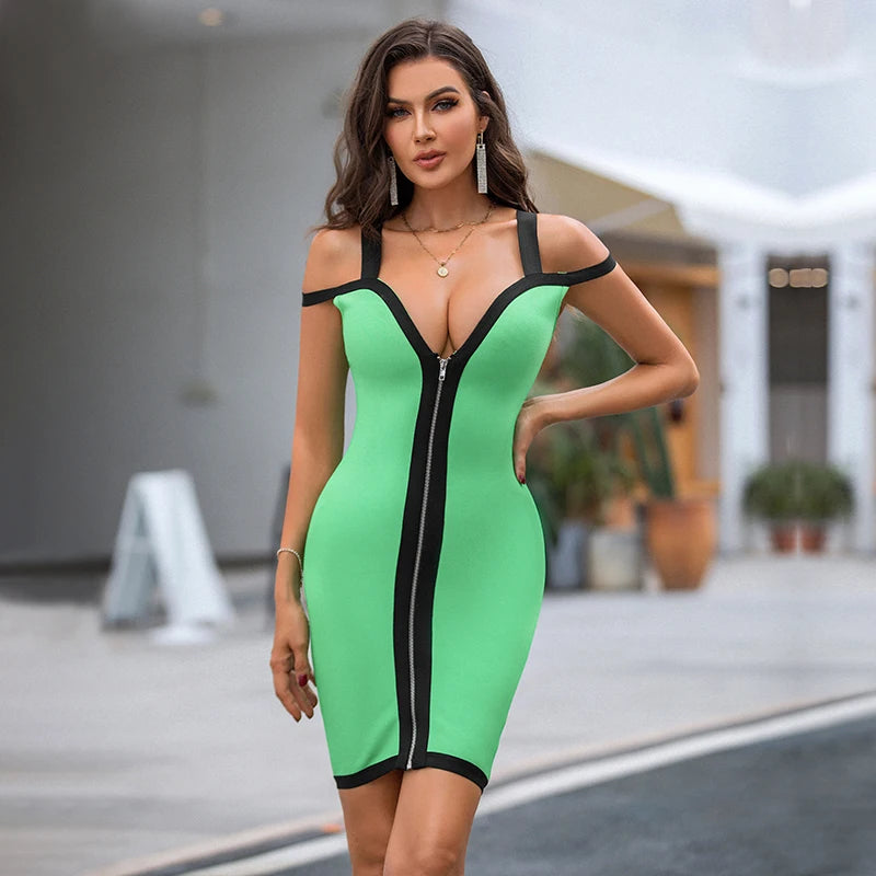 2026 Fashion Evening Wear Women Sage Green Dress Bodycon