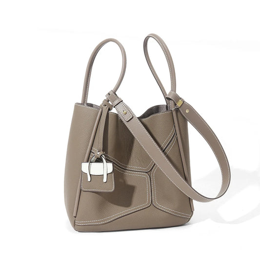 Fashion Branded Women Handbags Women's Genuine Leather Hand Shoulder Bucket Tote Bags for Ladies Girls Luxury