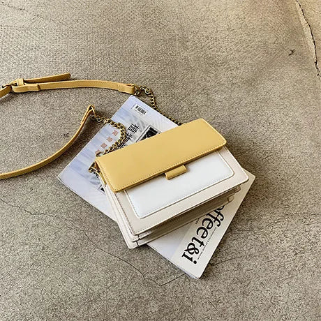 Women Bag 2025 New Fashion Texture Matching Color Hand Crossbody Bag With Ins Single Shoulder  Small Square Bag