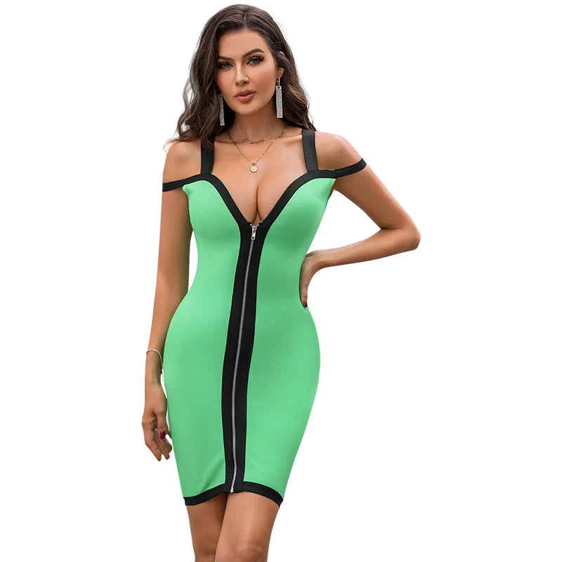 2026 Fashion Evening Wear Women Sage Green Dress Bodycon