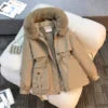 Winter New Korean Version Fashionable Waist Cinching Short Style With Plush Thickened Women's Jacket