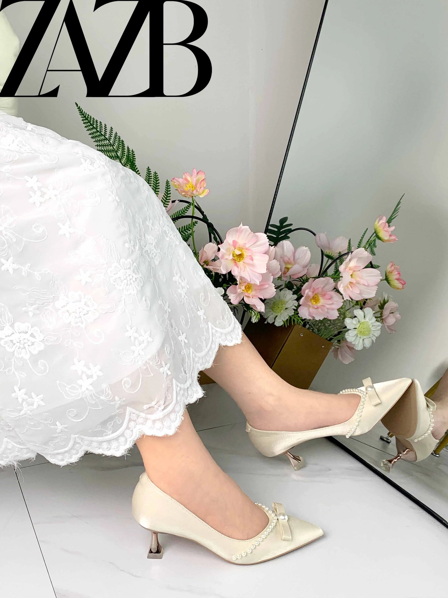 Customized Fine Mesh Flower Designer Women's Shoes Sandals Women's Luxury Women's Fashion Exquisite High Heels