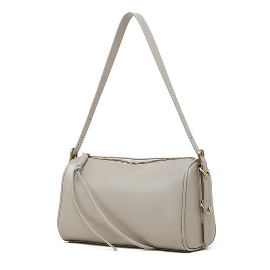 New 2026 Fashion Women's Genuine Leather Candy Pattern Hasp Pillow Handbag Portable Shoulder Bag for Dressy Occasions