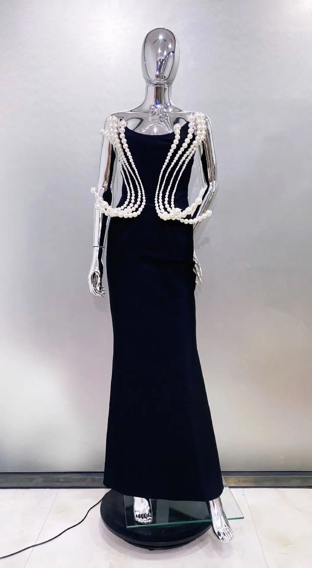 Sexy Red Wedding Party Dress Pearl Beading Strapless Bodycon Prom Gown Formal Luxury Evening Dresses With Pearls