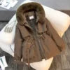 Winter New Korean Version Fashionable Waist Cinching Short Style With Plush Thickened Women's Jacket