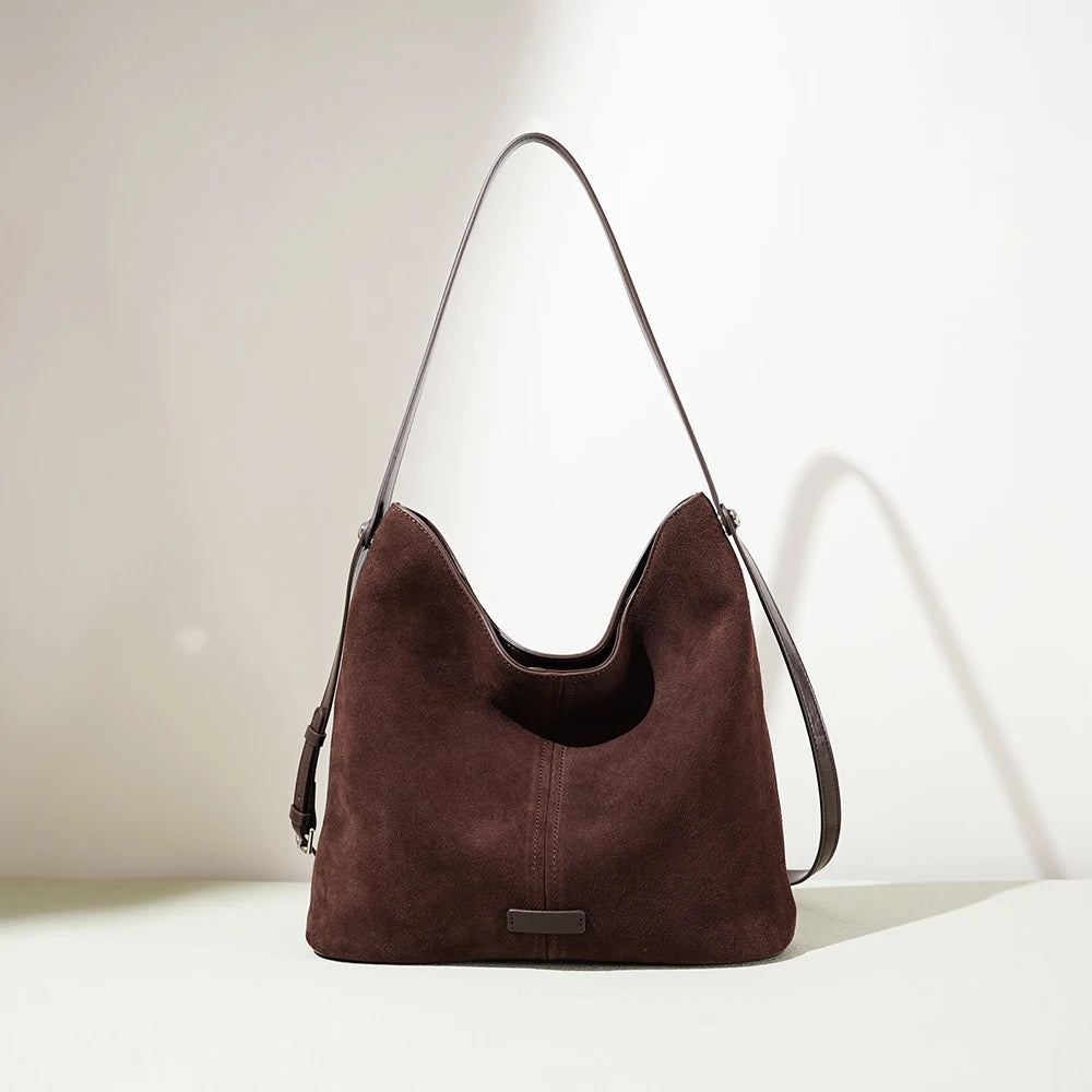 Luxury Style Ladies Frosted Genuine Leather Shoulder Bag Tote Bag Women Cow Leather Handbag