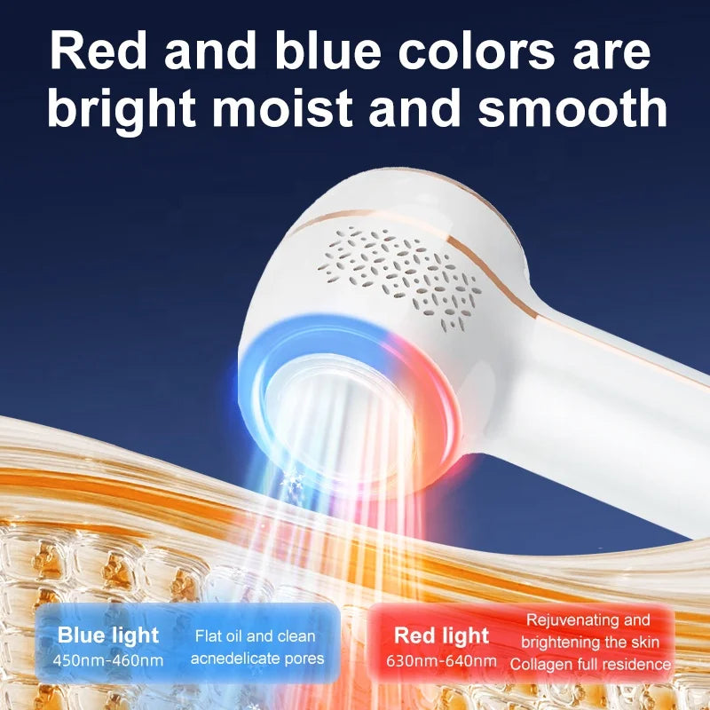 Electric Facial Massager Color Light Hot Cold Face Massager Tender Skin Lift Whitening Beauty Instrument Face