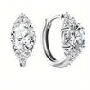 GRA Certified Luxury 1CT Cut Moissanite Diamond Wedding Stud Earring for Women 925 Sterling Silver Fine Jewelry
