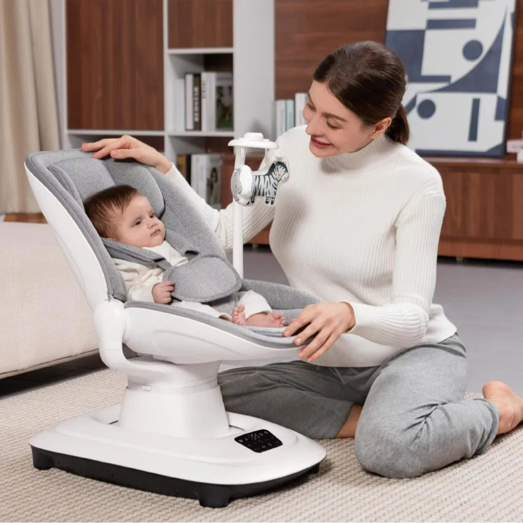 Swing Chair Automatic Adjustable Rocker Electric Baby Rocking Chair Baby Electric Swing Chair With Music and Bluetooth
