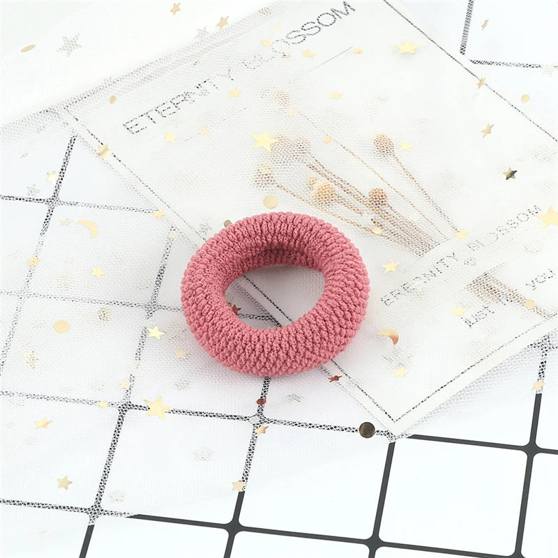 6Pcs Basic Simple Hair Bands Solid Color Seamless Wide Rubber Band for Women Girl High Elastic Scrunchie Hair Accessories Holder