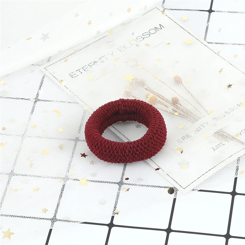6Pcs Basic Simple Hair Bands Solid Color Seamless Wide Rubber Band for Women Girl High Elastic Scrunchie Hair Accessories Holder