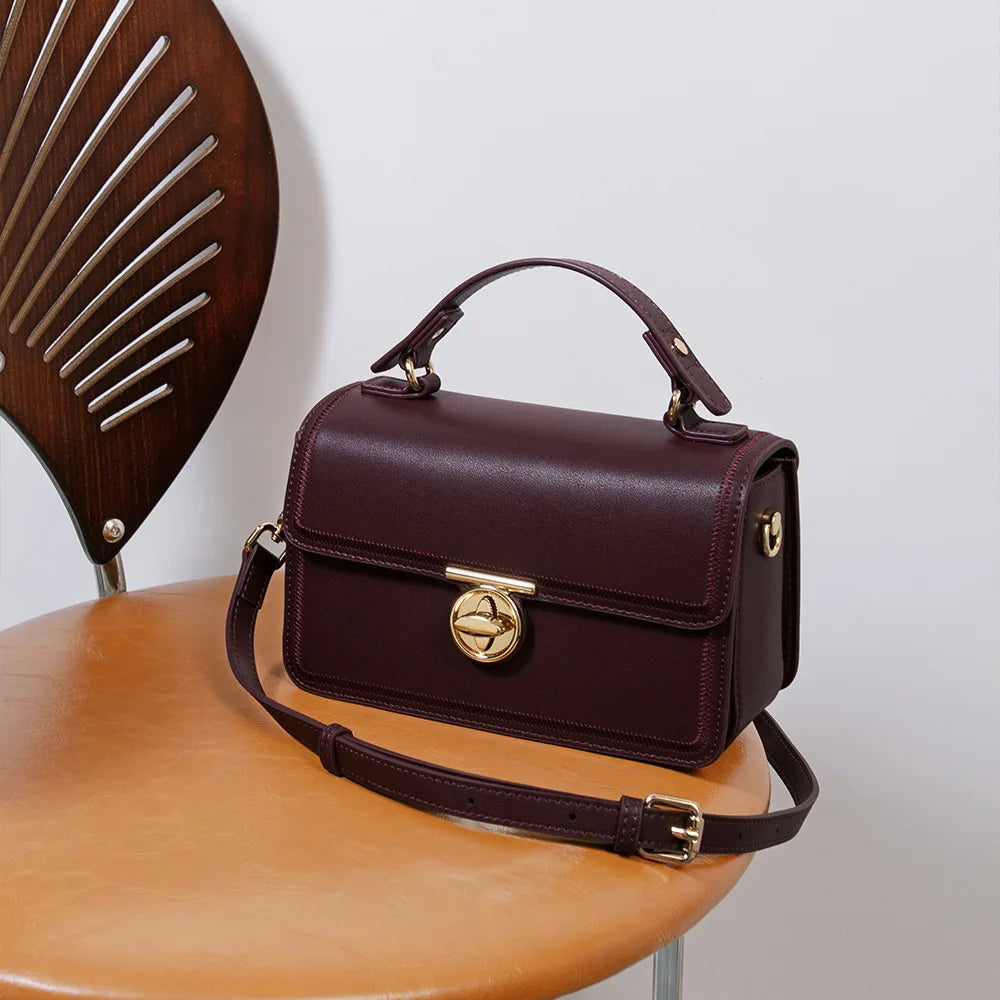 2025 Autumn Winter Women's Genuine Leather Handheld Shoulder Crossbody Bags Light Luxury High-End New Hot Selling Styles for Ladies