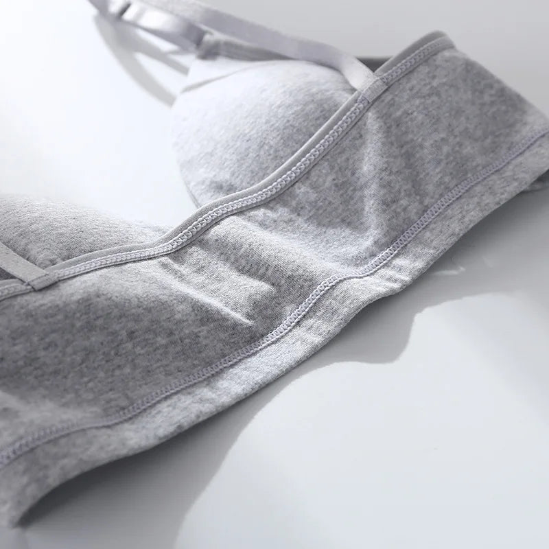 Seamless Bras For Women Push Up Bra Tops Non-Wire Brassiere Sexy Lingerie Comfort Bra V Neck Solid Color Underwear