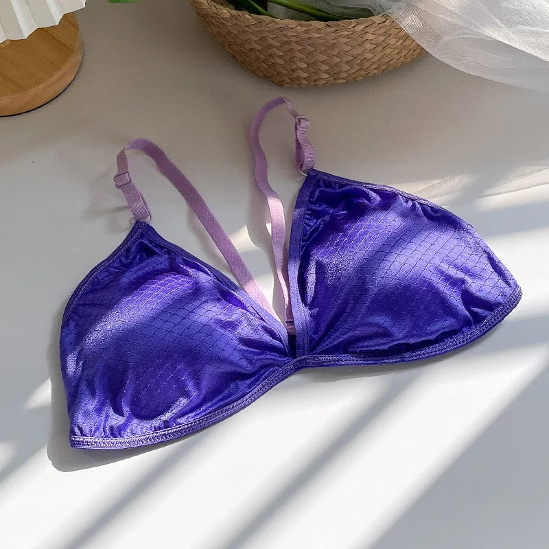 Women Push Up Bra Sexy Lingerie Bralette Wire free Bra Sexy Deep V neck Wireless Underwear Thin Seamless Bra Crossback Bra