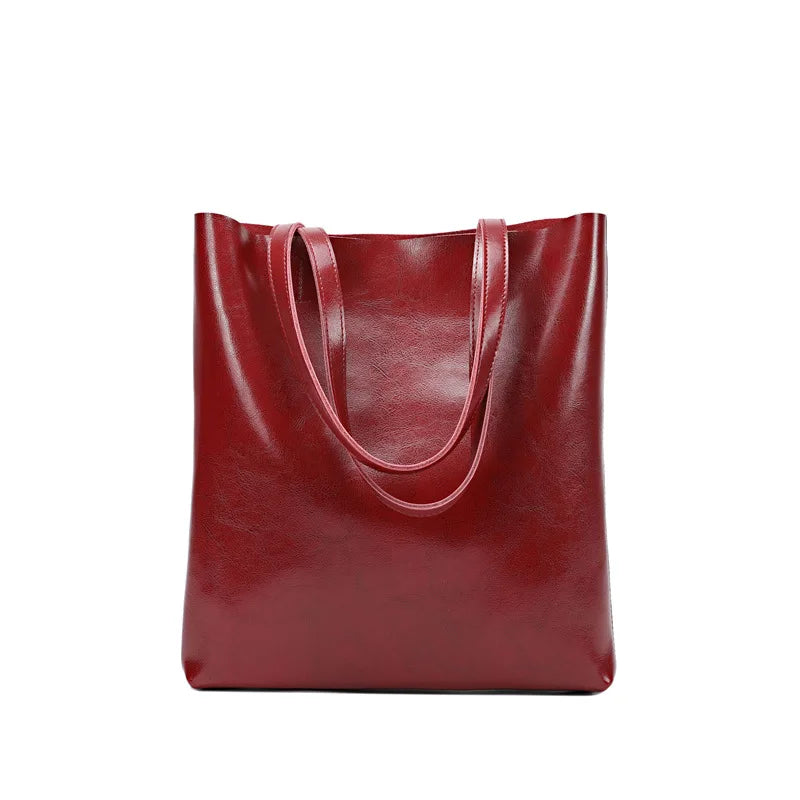 Style Luxury Real Leather Shopping Hand Bags Tote Bag Ladies Fashion Bag Cow Leather Private