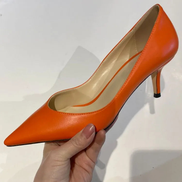 Sexy Pointed Toe Jelly Patent Leather High Heels Pump Stilettos Sharp High Heels Dress Shoes for Women 6CM Pointy Toe Office Dress Shoes Slip on Business
