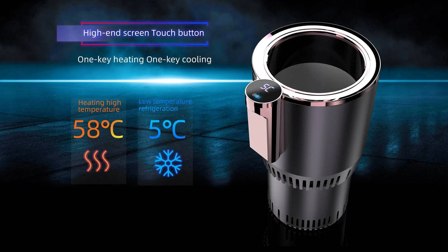 Smart Electronic Cooling Heating 750ml Cup with LED Display Rechargeable Battery Thermal Insulation for Travel Outdoor Use