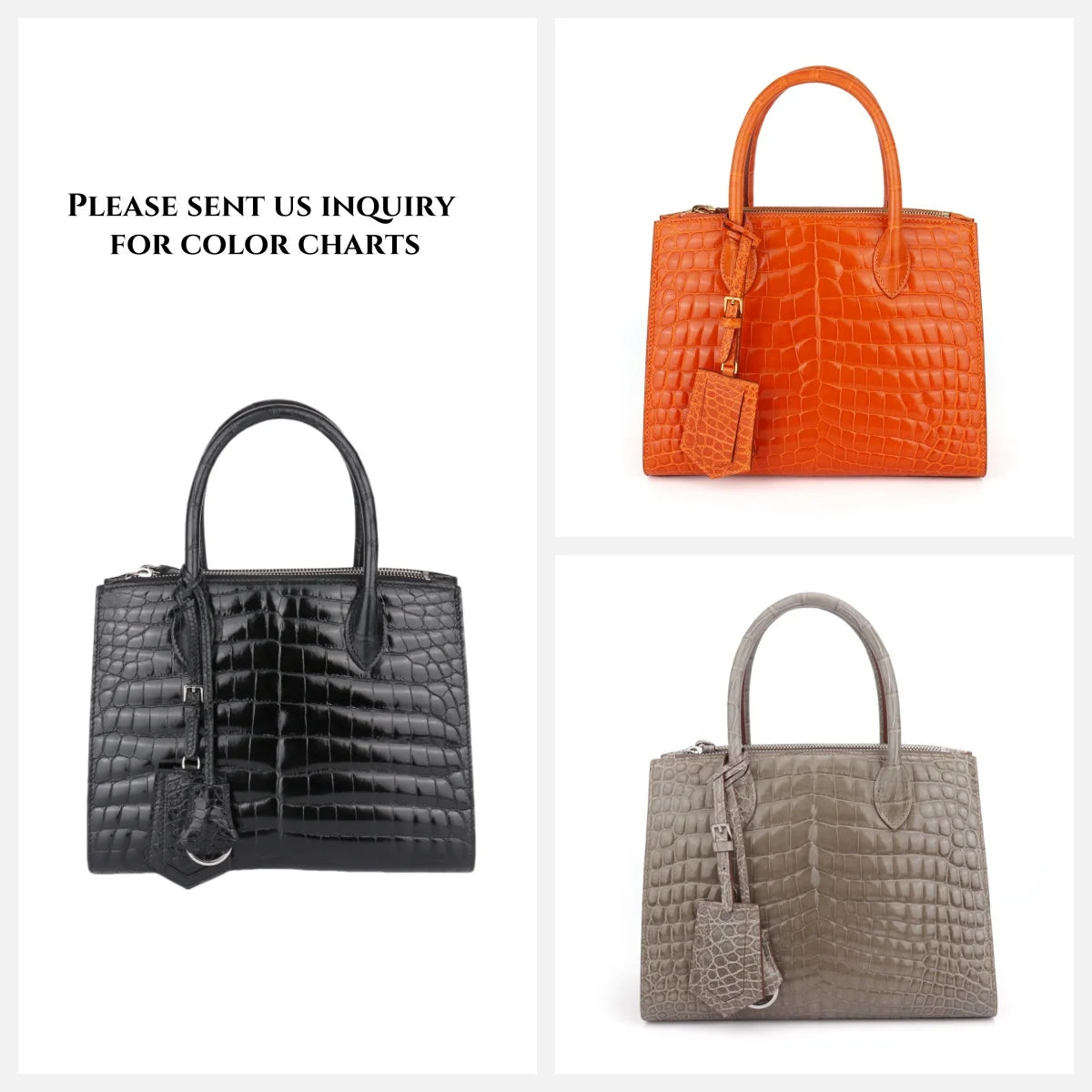 2025 Designer Classic Genuine Alligator Crocodile Leather Woman Handbags Crossbody Tote Hand Bags for Women