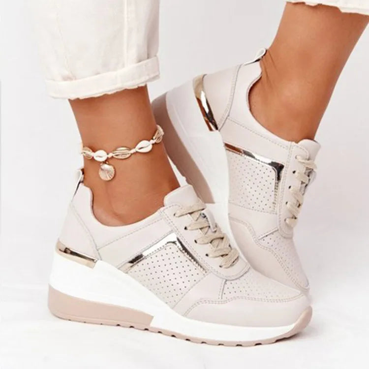 Hot Sale Girls Women's Walking Style Shoes Soft Sneakers Ladies Casual White Shoes