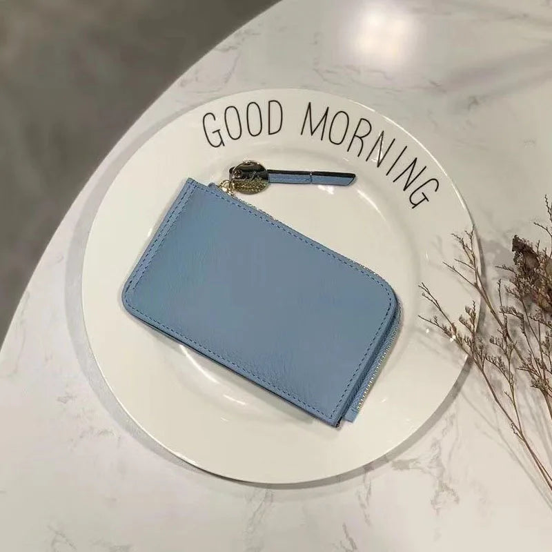 Vintage Genuine Leather Wallet for Women Men Slim Purse Short Coin Bag Pouch Fashionable Credit ID Card Holder New