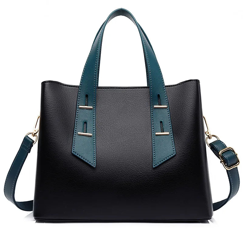 New Women Lady Big PU Handbag Casual High Capacity Fashion Shopping Shoulder Bag Simple Bags Handbag