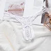 Women Embroidery Sexy Underwear Women's Transparent Temptation Pearl Massage T-Back Ultra-Thin See-through Thong