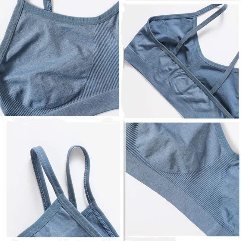 Women Push Up Tube Tops Seamless Sport Bras No-pads Soft Crop Top Female Non-wired Underwear Solid Color Intimates Sexy Lingerie