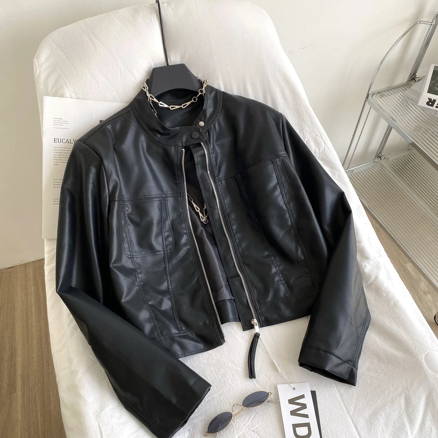 2025 Article Women's Leather Jacket  Winter Heated Fashion Jackets