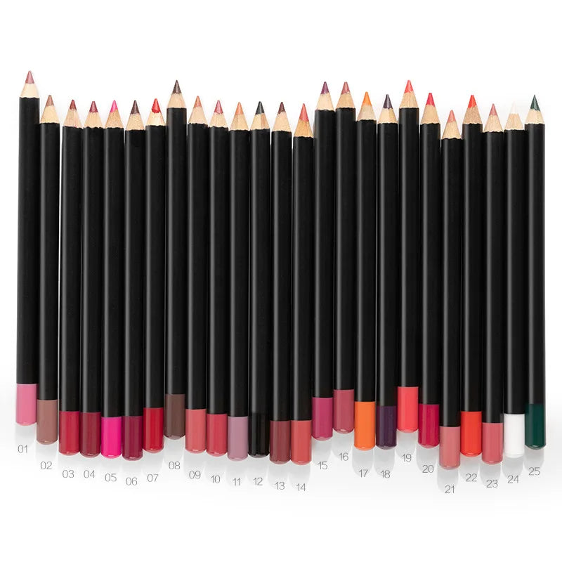 21 Color Matte Waterproof Wood Brown Lipliner Wholesale High Pigment Long Lasting Vegan Smooth Creamy Lip Liner