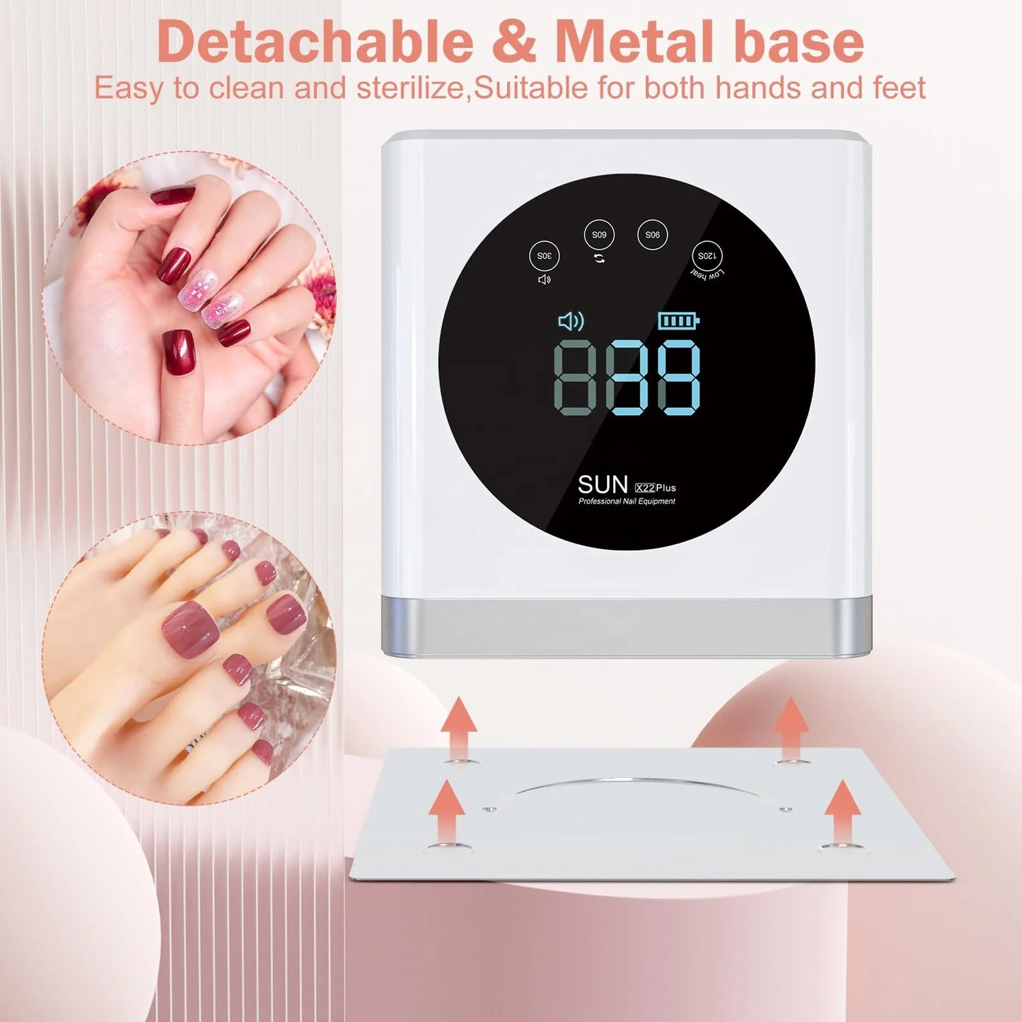 2025 High Quality Sunnail X22 Max 72W Upgrade Power Led Mini Uv Nail Lamp Used for Fast Dryer Machine