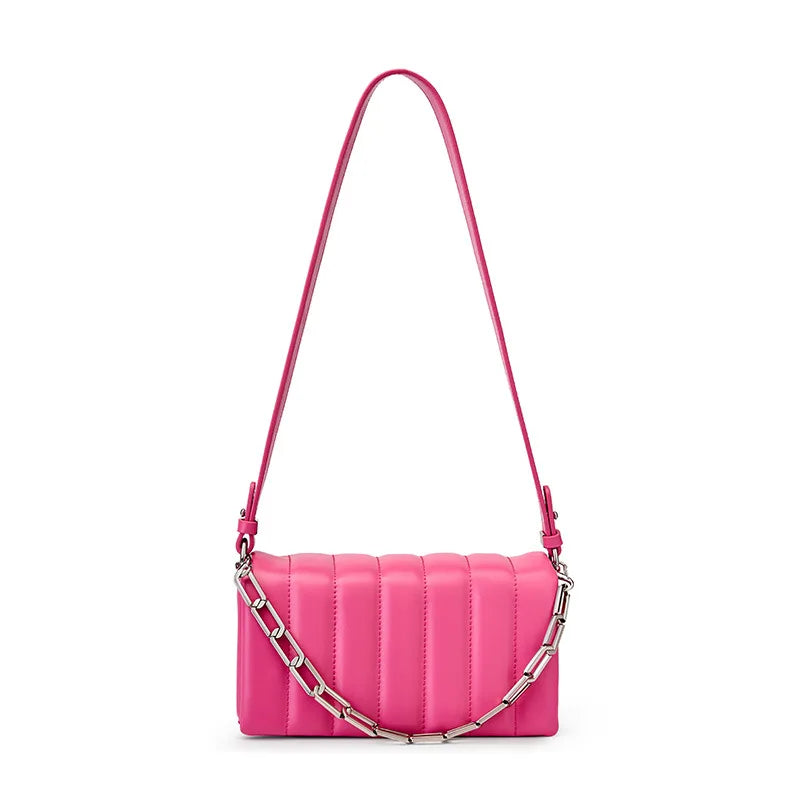2025 Ladies Cowhide Handbag High Quality Genuine Leather Candy Polyester Vintage for Summer Winter Luxury Single Bag for Women