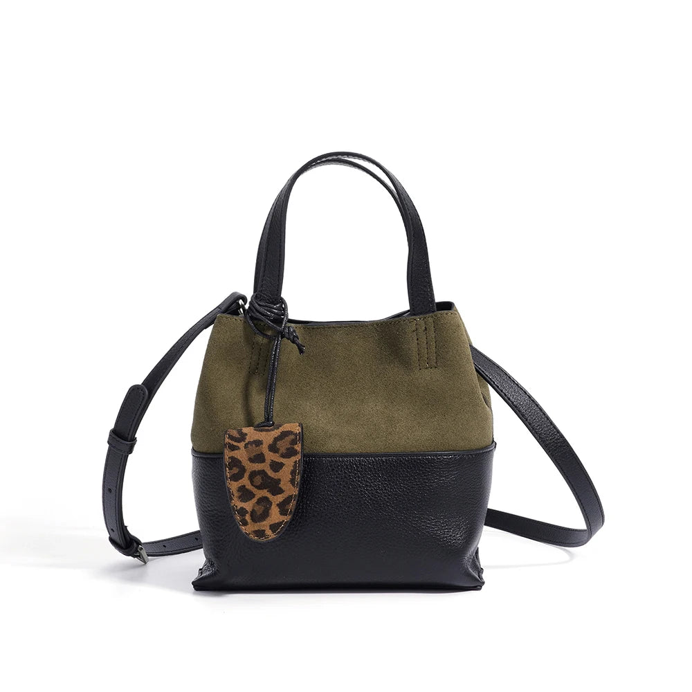 2025 New High Quality Design Lady Sheep Leather Vintage Elegant Suede Genuine Leather Handbags for Women