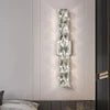 Lumen Advanced Luxury Trend Crystal Gold Wall Lamp Living Room Hotel Lobby Shining Starry Lustre Dimming Lighting