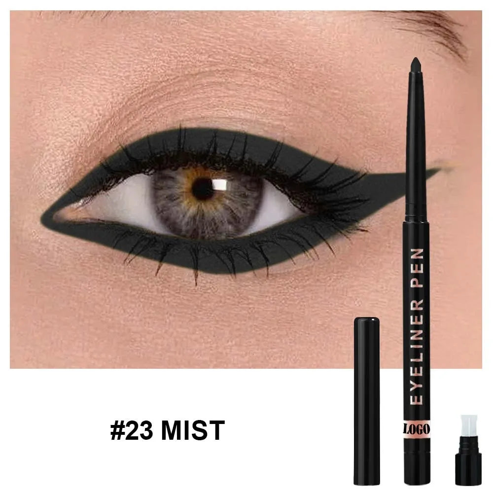 High Pigment Glitter Eyeliner Pencil Waterproof Long-Lasting Smudge-Proof Shimmery Metallic Eyeliner Makeup Pen