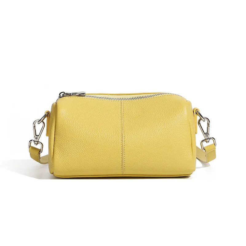 Latest Fashion Women Genuine Leather Cross Body Hand Bags for Ladies Cowhide Shoulder Bags Small Camera Purse Without Logo