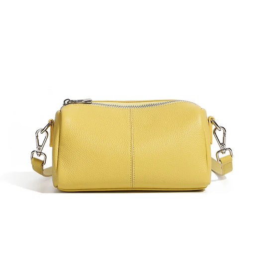 Latest Fashion Women Genuine Leather Cross Body Hand Bags for Ladies Cowhide Shoulder Bags Small Camera Purse Without Logo