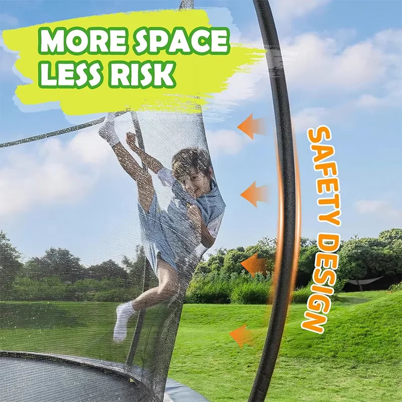 Outdoor PVC Sports Trampoline Big Size Lantern Style Anti-Rust Enclosure Net Ladder Safe for Kids Adults for Home Use
