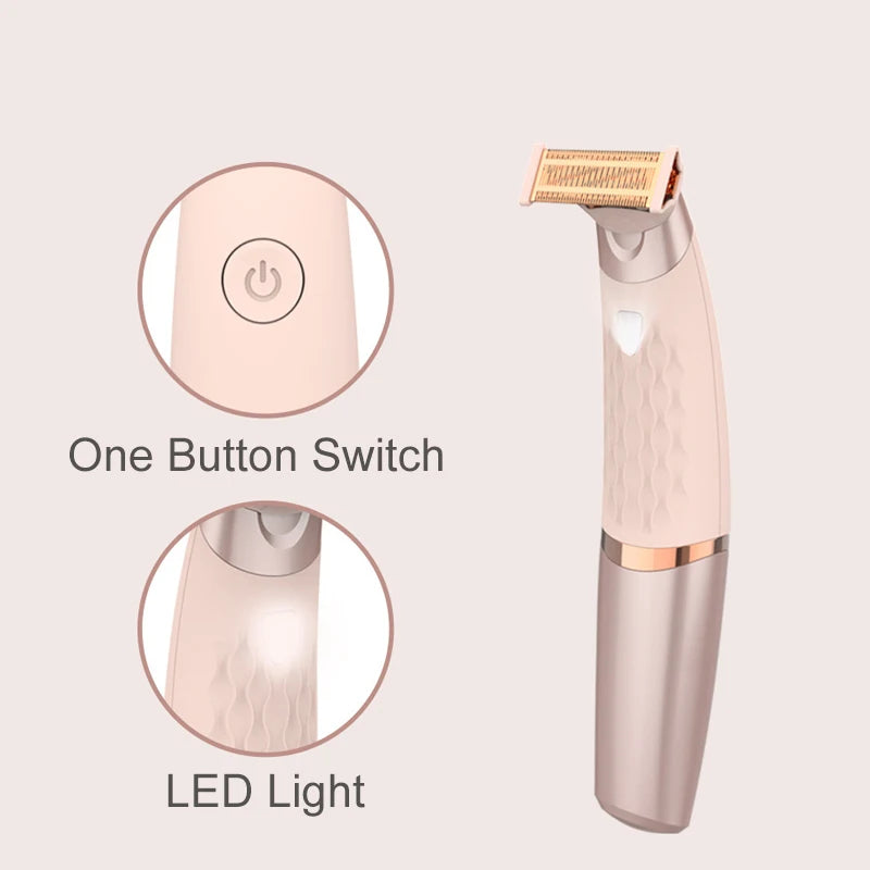 LED Shaving Machine Epilator Automatic Detachable Electric Hair Trimmer Cutters Back Shaver Razer Blade for Ladies Hair Removal